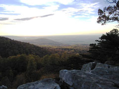 The cabin is a one-minute walk from the Ridge to River Trail. This trail is maintained by the Appalachian Trail Club and runs from the Crescent Rock scenic overlook at the top of the Blue Ridge mountain down to the Shenandoah River.